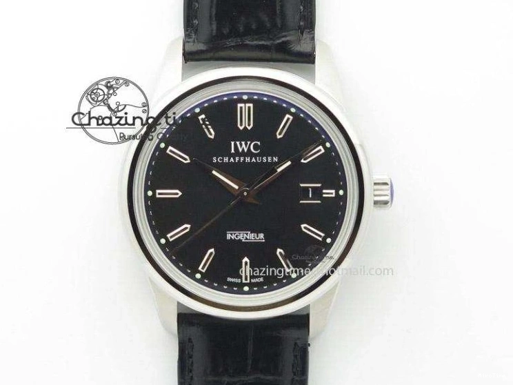 MIROTIME 0225 FastDry Portofino IW356501 SS V3 MK 1:1 Best Edition Black Dial On SS Mesh Bracelet MIYOTA 7195